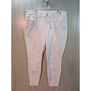 Judy Blue Skinny Fit Jeans Womens Size 20W White Button Fly Stretch High Waist